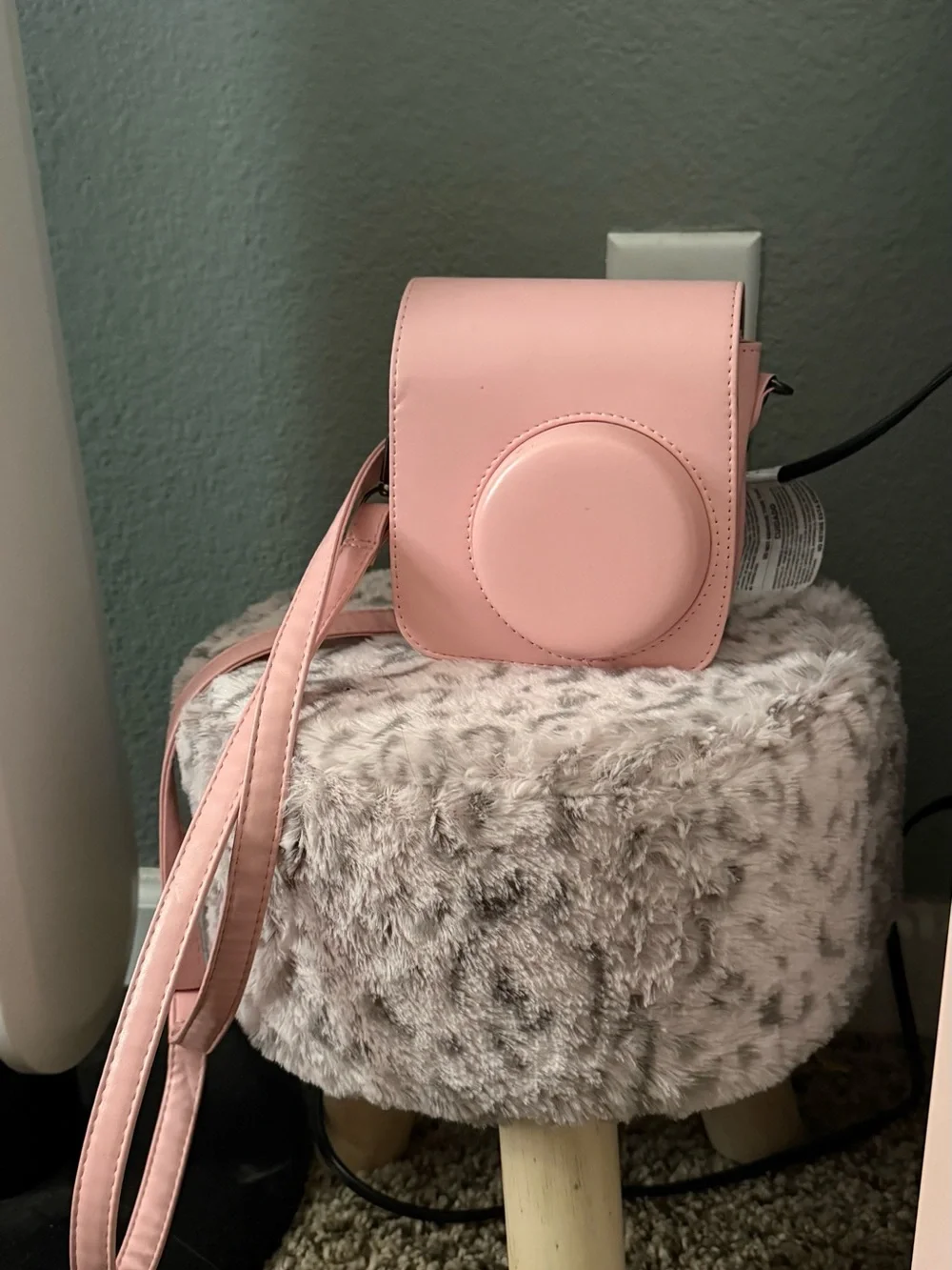 Pink Polaroid Camera Crossbody Bag